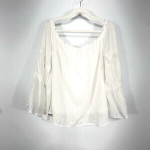 Rue21 Boho Blouse Size XL Linen Texture Cottagecore Feminine Romantic Coquette